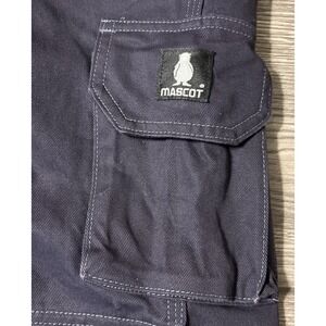 Mascot Work Pants Navy Utility Cargo Kneepad Carpenter Workwear Men's Size 42x32